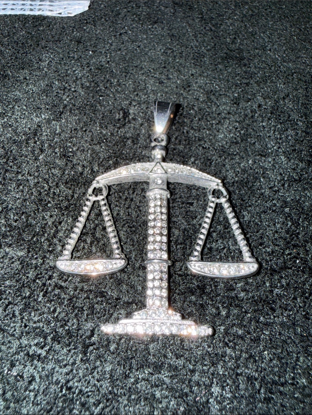 Scales Pendant Necklace in Silver Tone